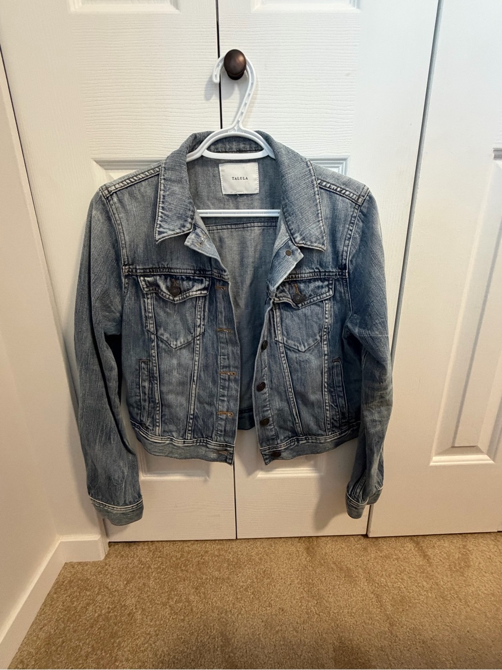 Talula Washed Light Blue Denim Jacket - Classic Jean Trucker